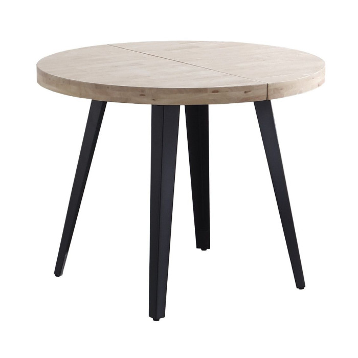 Mesa comedor redonda extensible industrial SKADI