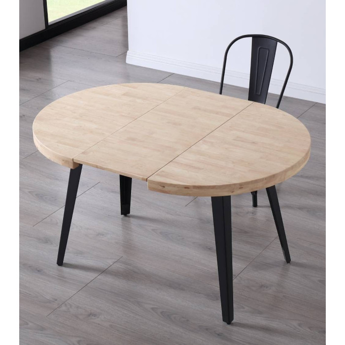 Mesa comedor redonda extensible industrial SKADI