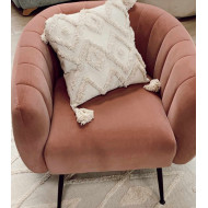 Butaca moderna terciopelo rosa TELMA Butaca moderna terciopelo rosa TELMA