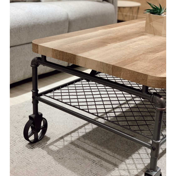 Mesa de centro Mateo - Mesa de centro rústica industrial