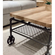 Mesa de centro Mateo - Mesa de centro rústica industrial