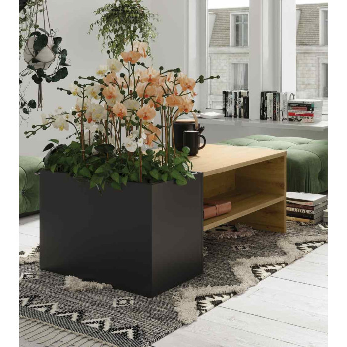 Mesa centro industrial con macetero AOKI