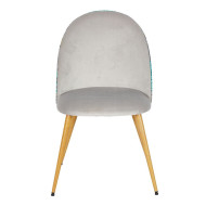 Pack 4 sillas comedor RITA, terciopelo y detalle floral