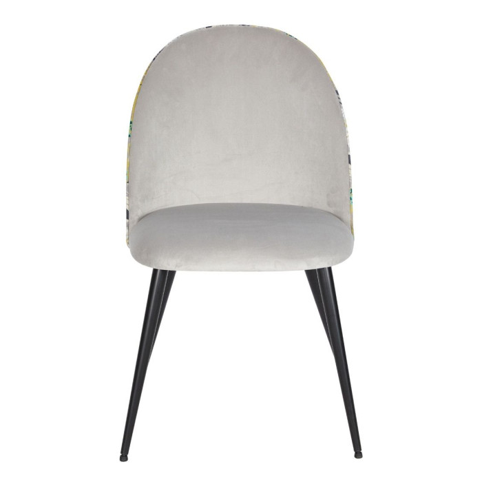 Pack 4 sillas comedor RITA, terciopelo y detalle floral