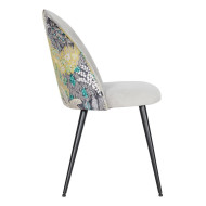 Pack 4 sillas comedor RITA, terciopelo y detalle floral