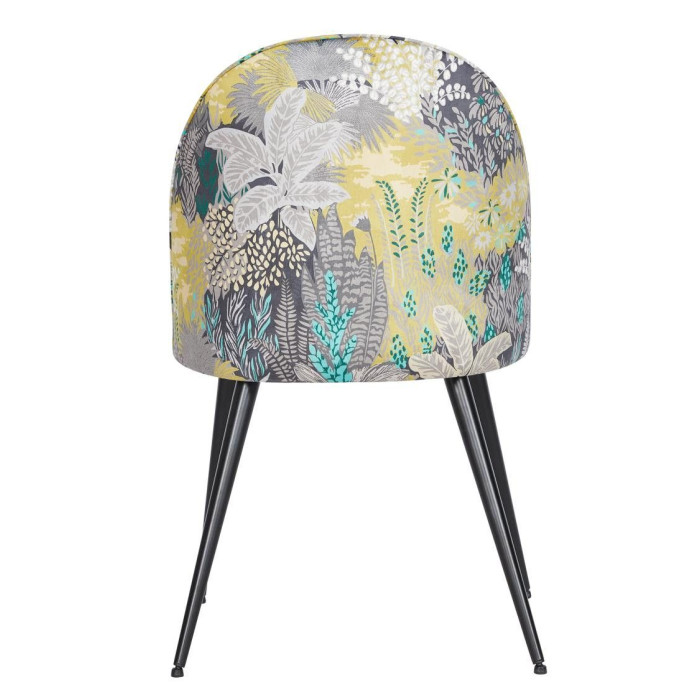 Pack 4 sillas comedor RITA, terciopelo y detalle floral