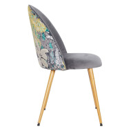 Pack 4 sillas comedor RITA, terciopelo y detalle floral