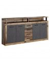 Mueble aparador LUANA 4 puertas 4 cajones