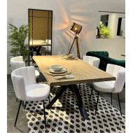 Pack de 4 sillas de comedor de borreguito NERTA