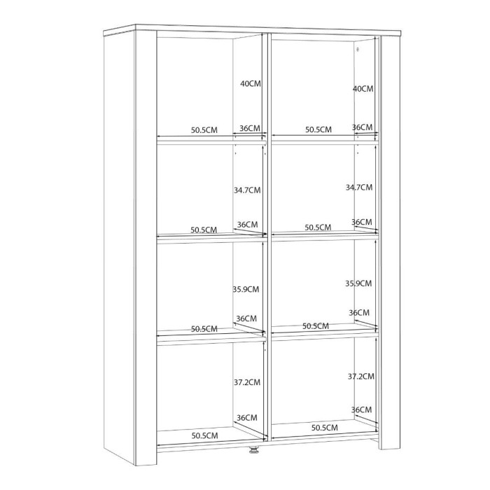 Vitrina alta 2 puertas ODIN, en azul marino