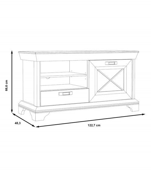 Mueble TV 120 cm KAREN rústico moderno