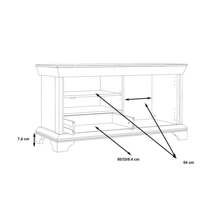Mueble TV 120 cm KAREN rústico moderno