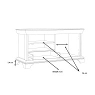 Mueble TV 120 cm KAREN rústico moderno