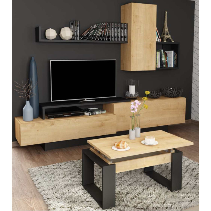 Mesa centro elevable RUBI estilo industrial | Cambia Tus Muebles