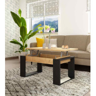 Mesa centro elevable RUBI estilo industrial | Cambia Tus Muebles