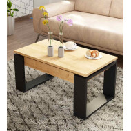 Mesa centro elevable RUBI estilo industrial | Cambia Tus Muebles