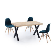 Mesa de comedor industrial DAREK pata X