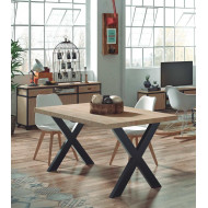 Mesa de comedor industrial DAREK pata X