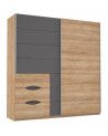 Armario 200 puertas correderas + cajonera SATURN | Cambia Tus Muebles