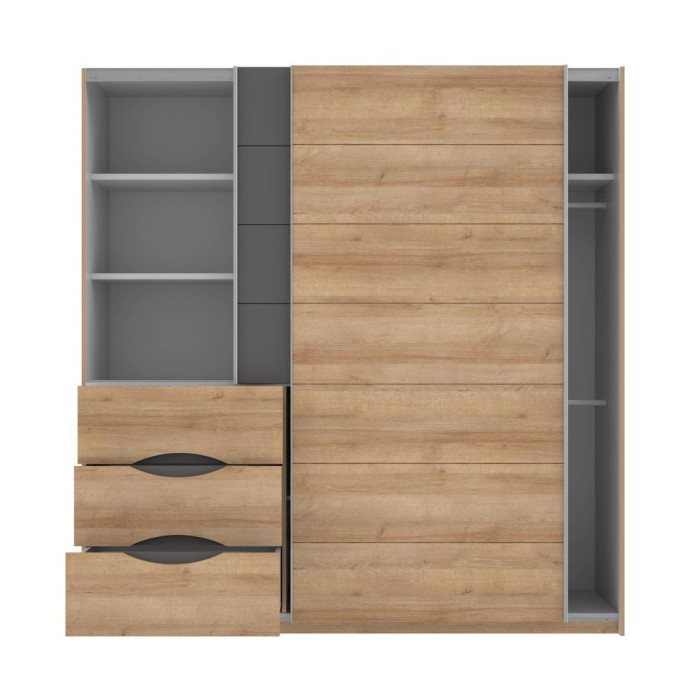 Armario 200 puertas correderas + cajonera SATURN | Cambia Tus Muebles