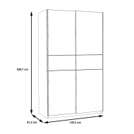 Armario puertas correderas Winter (120 cm ancho) | Cambia Tus Muebles