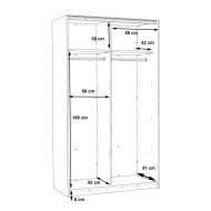 Armario puertas correderas Winter (120 cm ancho) | Cambia Tus Muebles