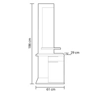 Mueble recibidor con espejo KENY