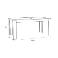 Mesa de comedor extensible YUKON
