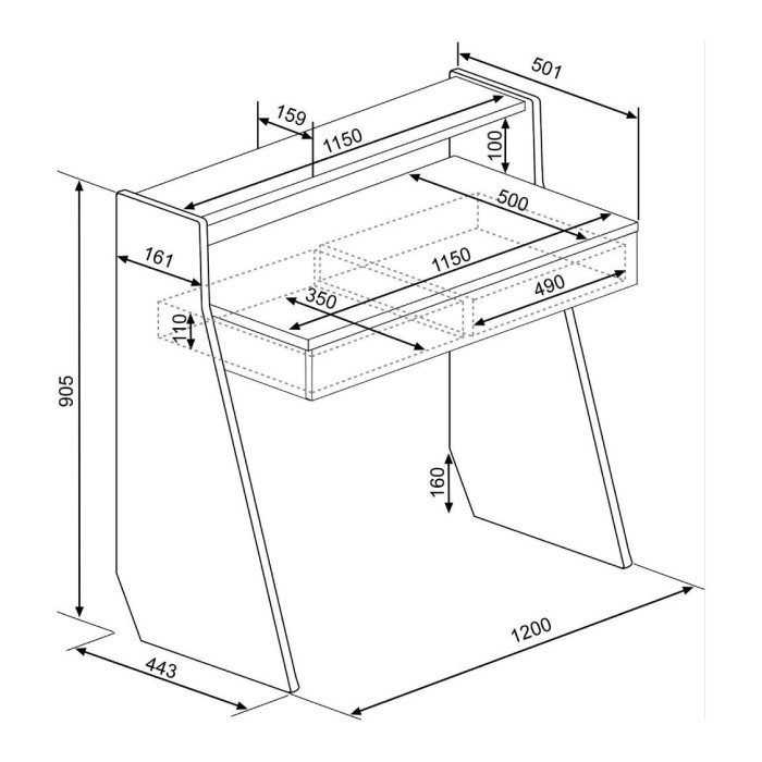 Escritorio con cajón GORKA