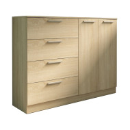 Cómoda 4 cajones 2 puertas CUBE