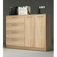 Cómoda 4 cajones 2 puertas CUBE