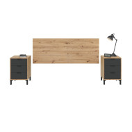 Cabecero 160 cm + 2 mesitas noche ELDA