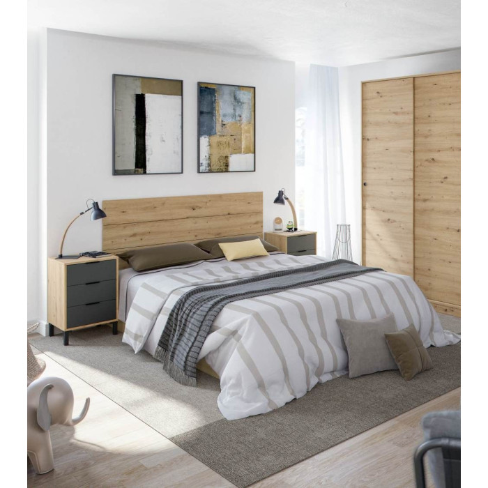 Cabecero 160 cm + 2 mesitas noche ELDA