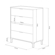 Cómoda 4 cajones ELDA