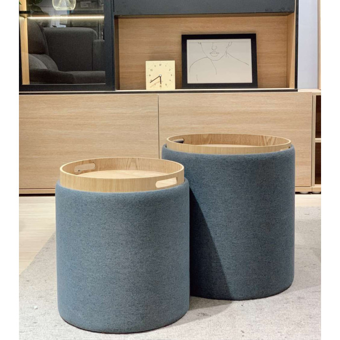 Pack 2 puffs decorativos con arcón ANIA | Cambia Tus Muebles