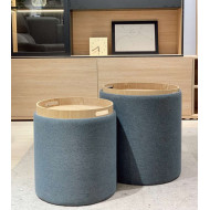 Pack 2 puffs decorativos con arcón ANIA | Cambia Tus Muebles