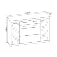 Mueble aparador ELIJAH en Roble | Don Tresillo