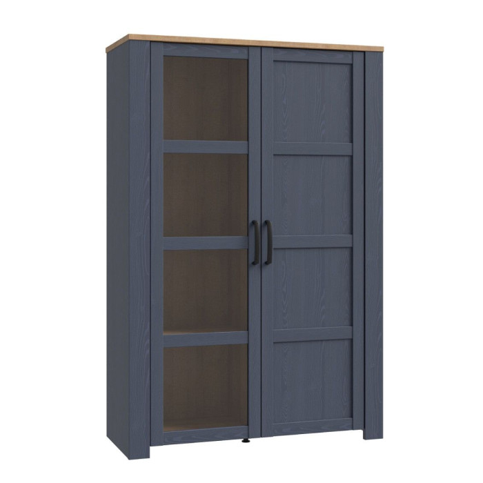 Vitrina alta 2 puertas ODIN, en azul marino