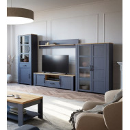 Vitrina alta 2 puertas ODIN, en azul marino