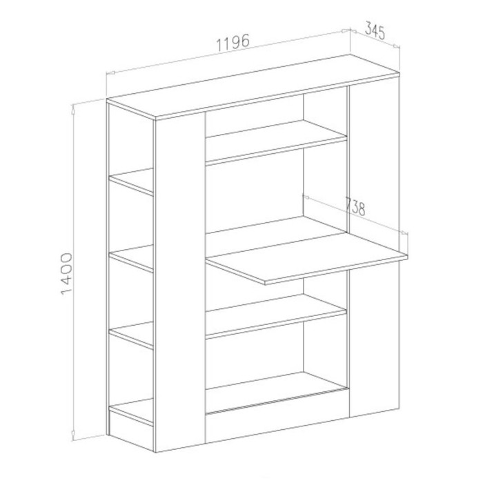 Estantería convertible mesa estudio DARCY
