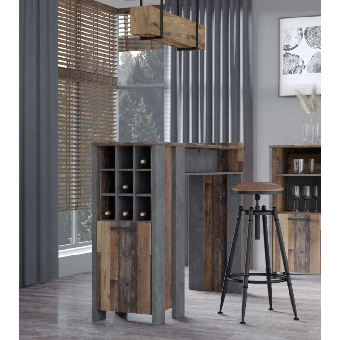 Mueble bar con barra HARALD