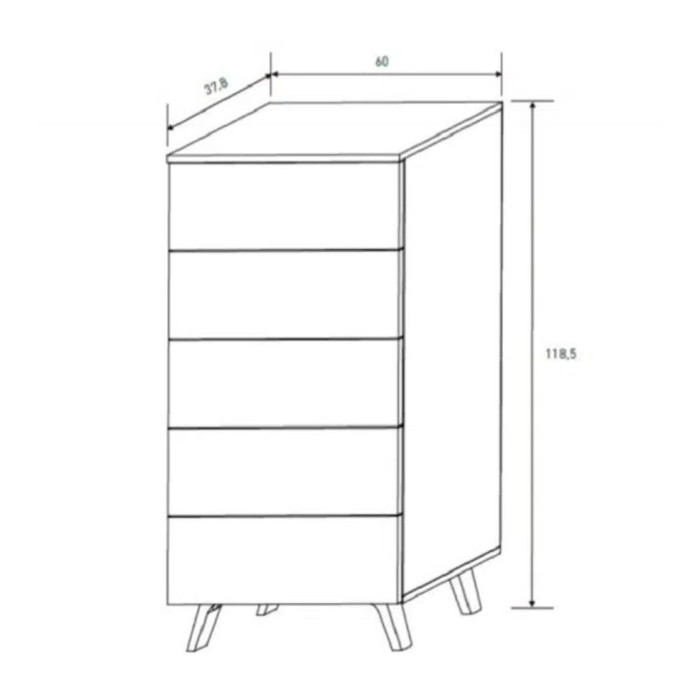 Sinfonier 5 cajones LOREN