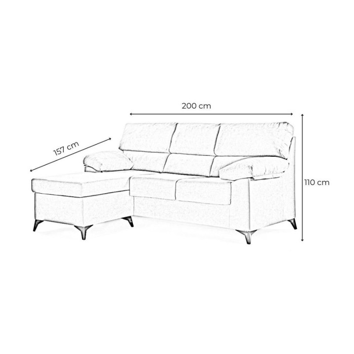 Sofá Chaise Longue reversible HILTON