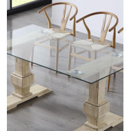 Mesa de comedor de cristal VICTORIA
