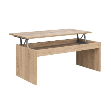 mesa cafe, blanco, roble, centro, elevable, salon, barato, economico,