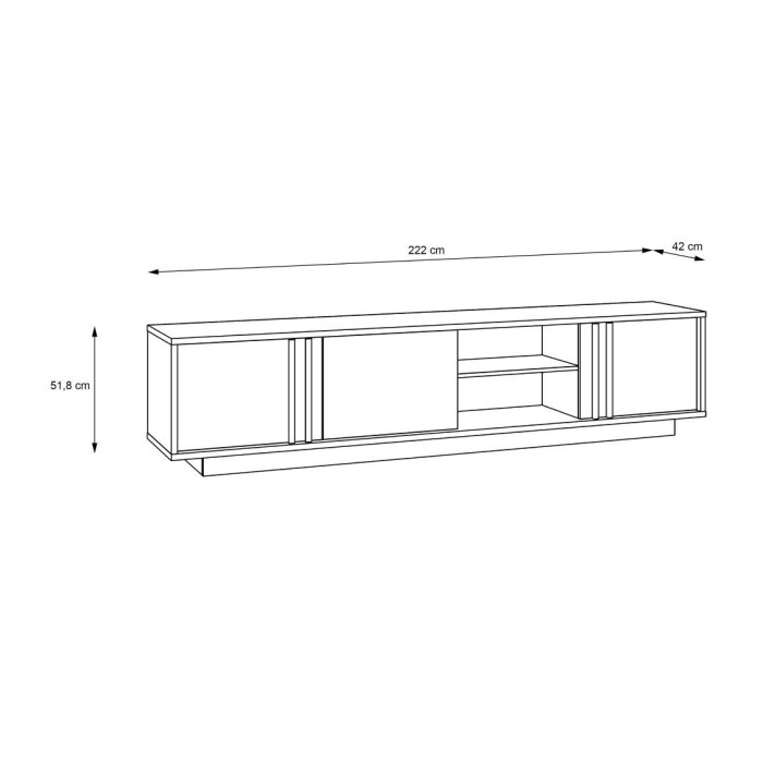 Mueble TV 220 cm SIGRID | Cambia Tus Muebles