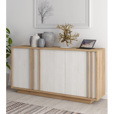 Mueble aparador SIGRID blanco y roble Mueble aparador SIGRID blanco y roble