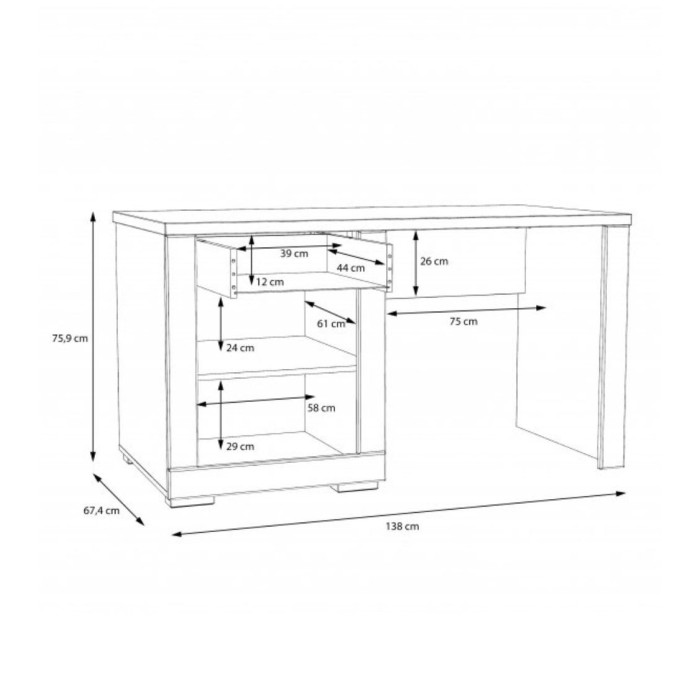 Mesa escritorio blanco SNOW
