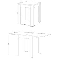 Mesa extensible cuadrada de cocina KATIA