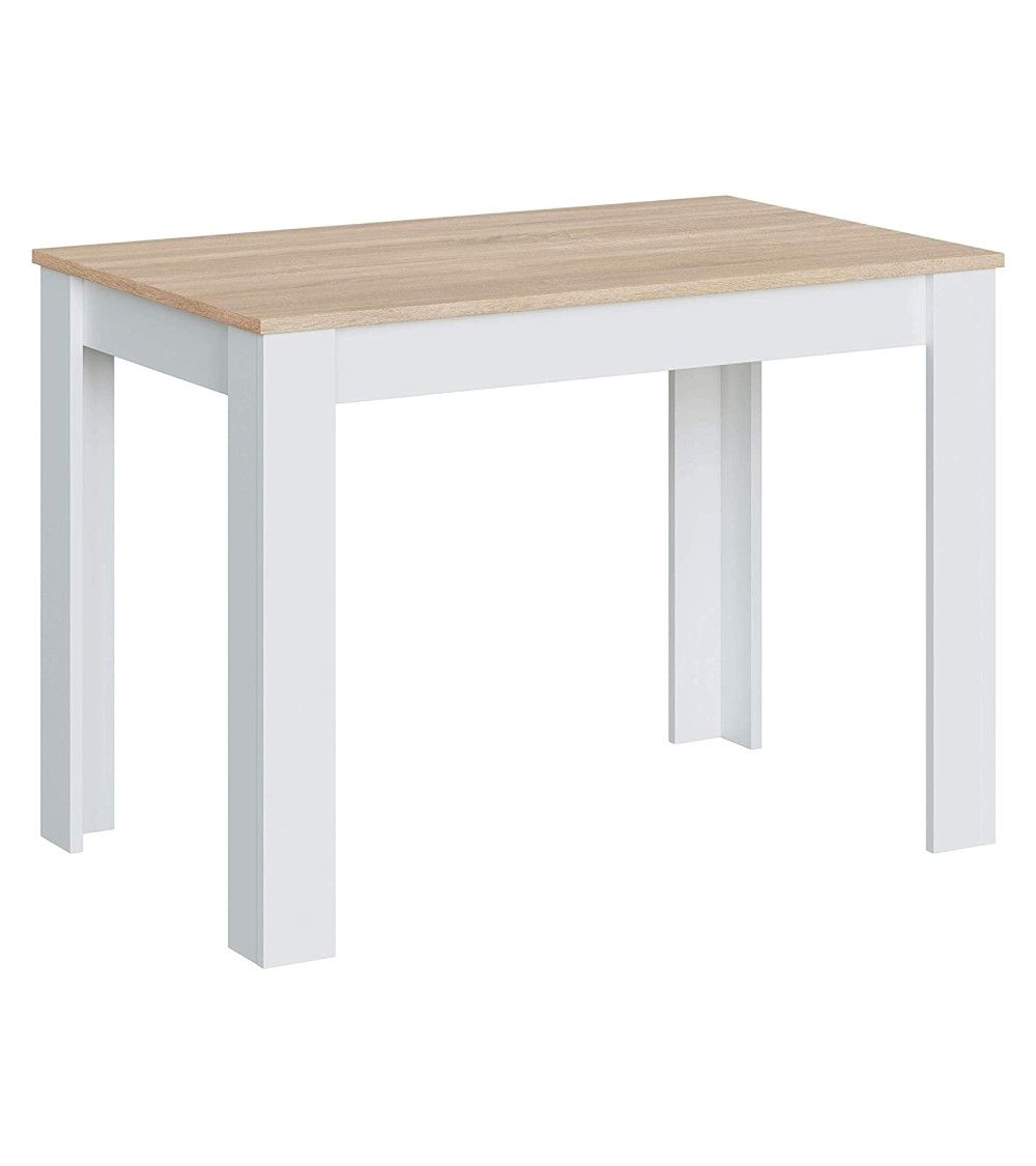 CAMBIA TUS MUEBLES - Mesa comedor Nórdica. Mesa cocina blanca. Patas madera  de Haya. (Rectangular 120x80 cm)